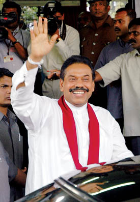 Sri Lankan president Mahinda Rajapaksa