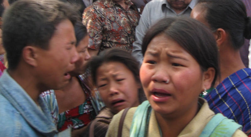 The children of the indigenous Chakma family. They were forced to flee their village after their mother was killed by army fire amid protests against Bengali settlers; photo - Jasim Mazumder, The Daily Star